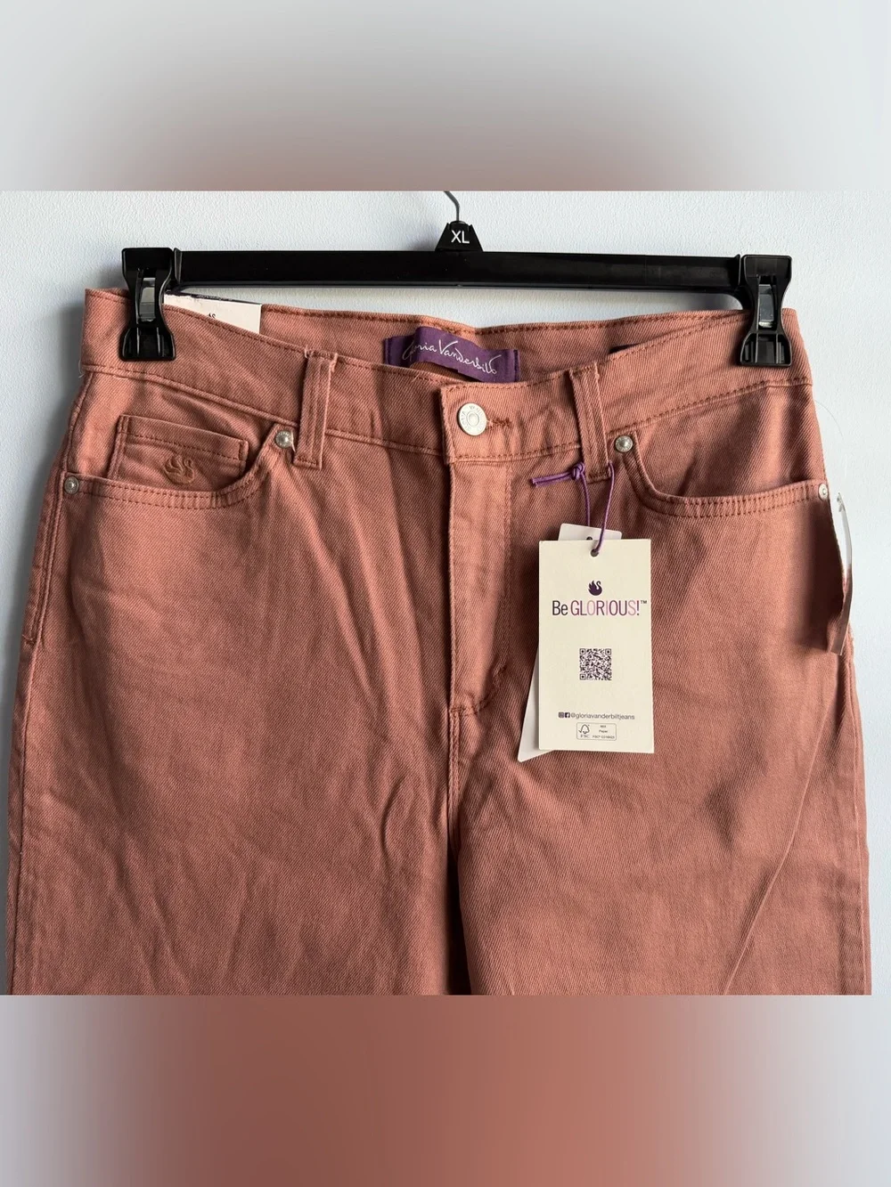 Gloria Vanderbilt Womens Cocoa Tan Amanda Classic Straight Slimming Jeans Size 8